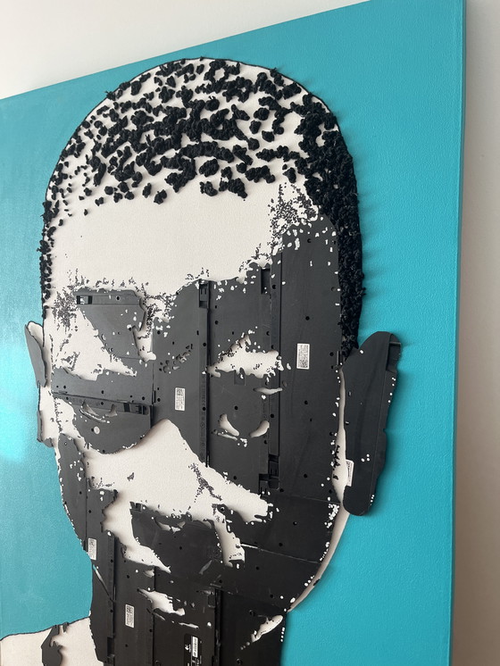 Image 1 of Maurice Mbikayi - “Deeper thoughts”, mixed media on canvas