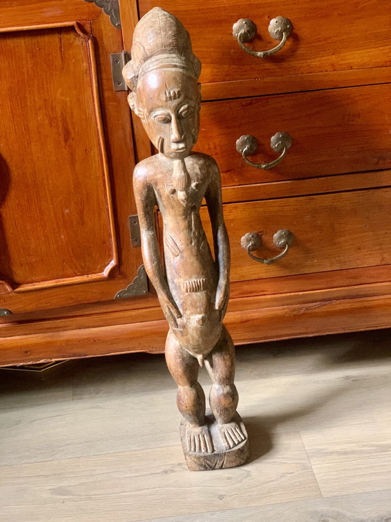 Large Baoulé Ancestor Statue, 63cm, Antique Wooden Sculpture (photo 9 of 30)