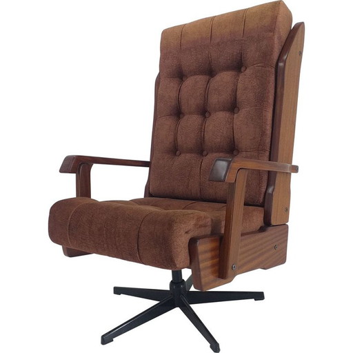 Poltrona girevole Mid-Century, Norvegia, anni '70