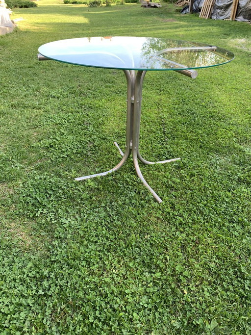 Bauhaus Chroom & Glas Eettafel