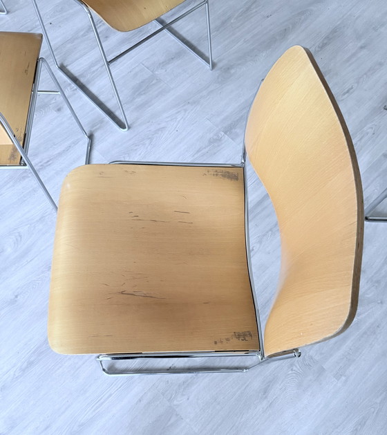 Image 1 of 6x David Rowland voor HOWE - 40/4 Sled-Base Side Chair