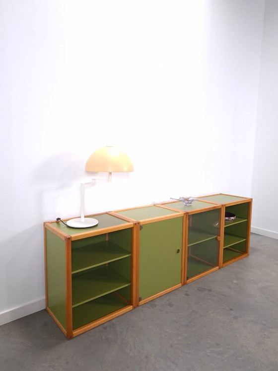 Design Flötotto Profilsystem Mobile modulare – 4 parti – Faggio verde, Mobile 1 – Credenze, Glass, Wood (photo 3 of 24)