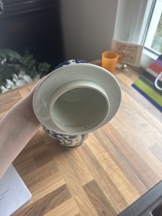 Image 1 of Jarrón de porcelana azul Delft Royal Sphinx de Boch