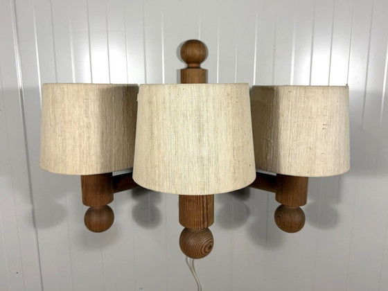 Image 1 of Uno Kristiansson wall lamp Pinus for Luxus Sweden 1970s