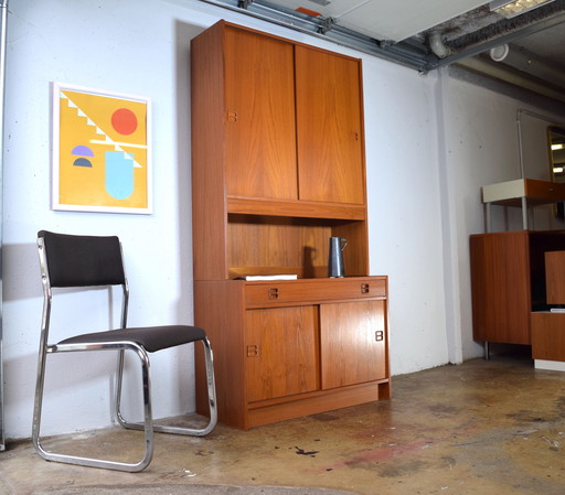 1960s Danish Teak Erik Brouer Highboard Chest of Drawers Vintage Mid Century