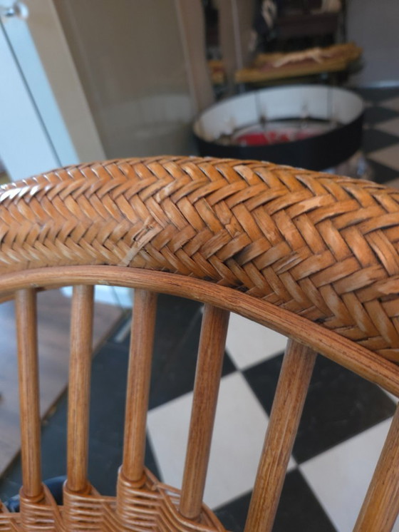 Image 1 of Coppia di poltrone in vimini e bambù, 1970 (rif. 3880)