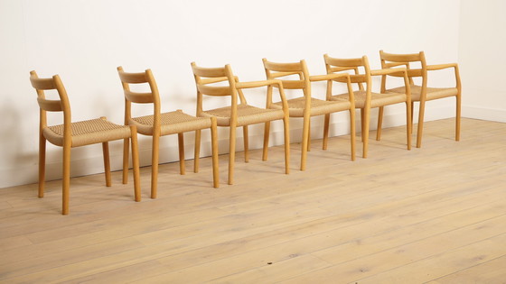 Image 1 of 6 X sedie da pranzo Niels Otto Moller Modello 84 & 67 | Restaurate