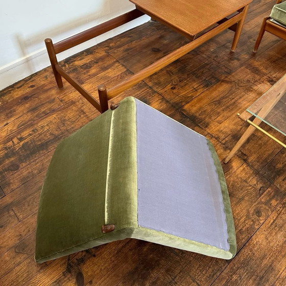 Ensemble canapés scandinaves, 1960, Edvard Valentinsen, Coins salon, Velours, Vert (photo 7 sur 15)