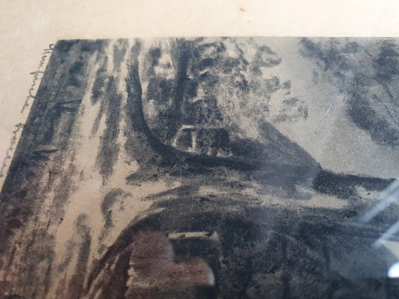 Etching Jacques Boonen (1911-1968) - "Kempische Hoeve" – Paintings & Drawings, Glass, Paper (photo 5 of 6)