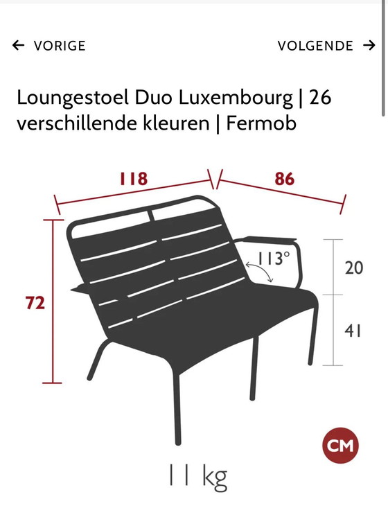 Image 1 of Fermob garden bench
