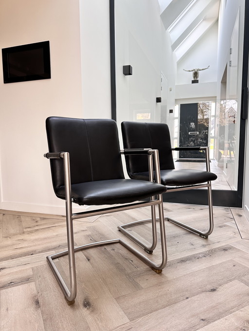 4/6/8/10 black leather Henders & Hazel design dining chairs