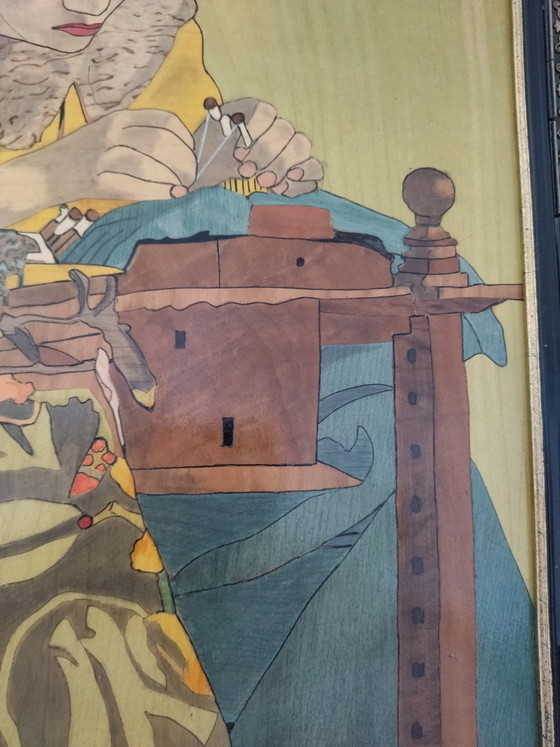 Quadro Vintage Pirografia e Pittura su Legno – Arte, Wood (photo 7 of 10)