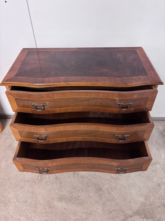 Cassettiera di lusso stile Barocco Luigi XV Intarsio in radica di noce – Lodewijk XV, Cassettiere, Legno (photo 6 of 12)