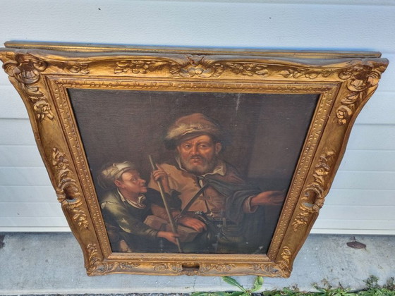 Image 1 of óleo en madera, 1905 Cazadores