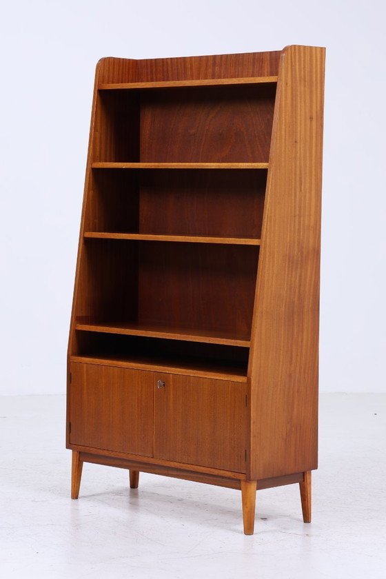 Image 1 of Libreria d'epoca anni '60 | Armadio a scaffale Mid Century retro in legno #05-52