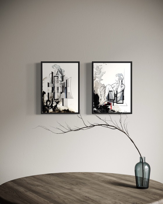 Image 1 of Eugène Eechaut (1928-2019) Diptych 1980