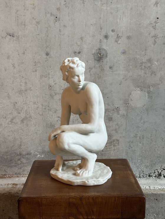 Image 1 of Skulptur „Der Kniende“ Fritz Klimsch, Rosentahl