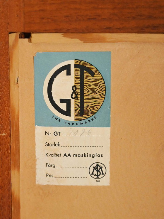 Image 1 of Scandinavische teakhouten spiegel uit de jaren 60