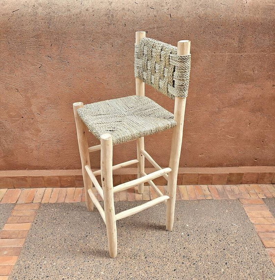 Sgabello fatto a mano 100cmx35cm – Sgabelli da bar, Pelle, Legno, Bohemian (photo 6 of 6)
