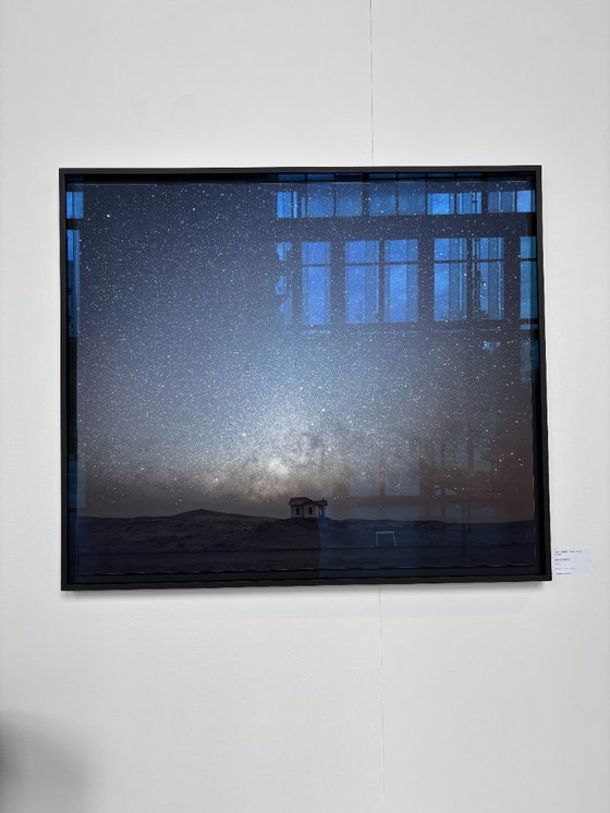 Image 1 of Night in Namib desert. Photograph 100x100cm. Edition 1/3, floating frame, fine art paper 100% cotton, museum 99% anti-reflex gla