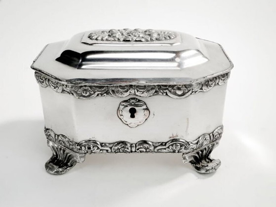 Zuckerdose aus Norblin, Warschau, Polen, 19. Jahrhundert – Tischdekoration, Metal, Silver (photo 5 of 9)