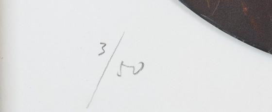 Image 1 of Oliver Jordan (1958) - Portrait de John Lennon - 2005 - Huile sur microsillon - 43 x 43 cm