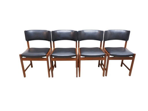 Set van 4 vintage eetkamerstoelen