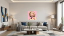 Pop Art Portrait Marilyn Monroe - (60x60 Cm)