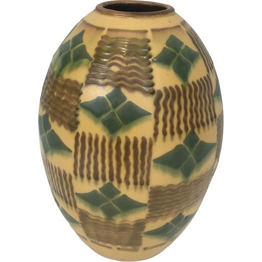 Vase vintage en céramique art déco, 1930