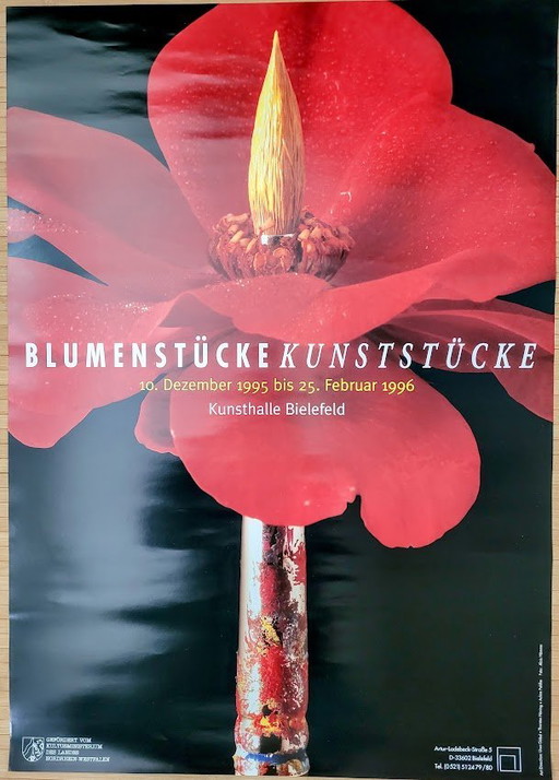 Works of Art With Flowers: From the 17th Century to the Present. Poster Kunsthalle Bielefeld 1995