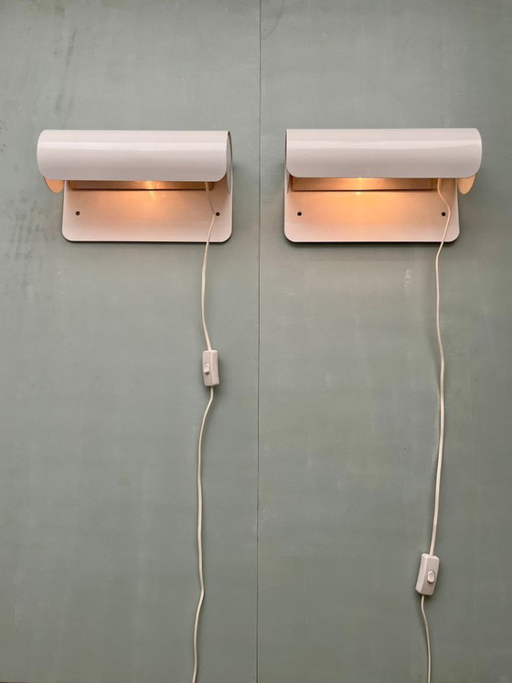 Image 1 of 2x Wipo wall light Denmark postmodern vintage 80s lamp wall lamp metal Danish design