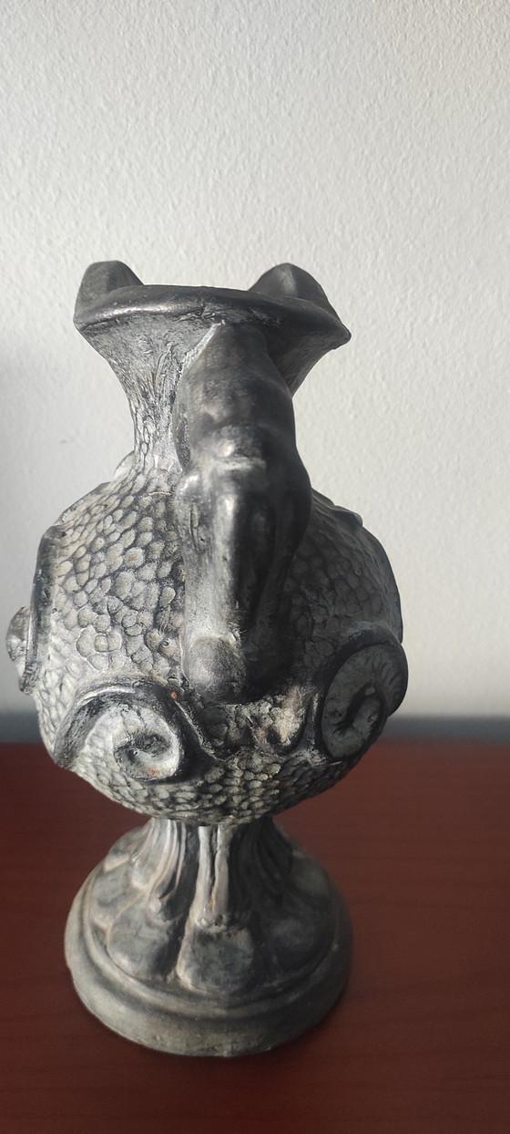 Marked Mid-Century Brutalist Set of Vases – Partenon Spain & Studio Art – Ceramic (photo 10 of 15)