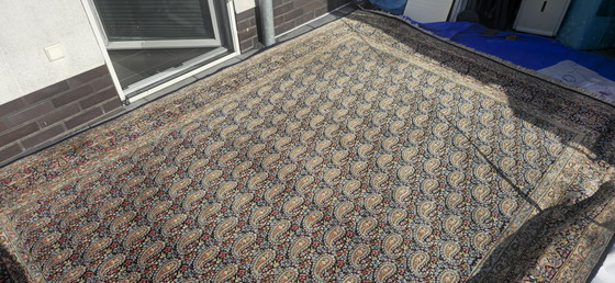 Image 1 of Antiker Kerman Kirman 370x270cm handgeknüpft Premium Qualität Meisterwerk persischer Handwerkskunst  Perserteppich Orientteppich