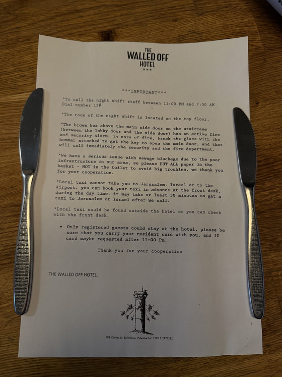 Image 1 of Banksy Walled off hotel Palestine original poster