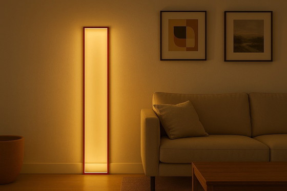 Image 1 of Cornice — Minimalist Floor Light Sculpture in Matte Blue