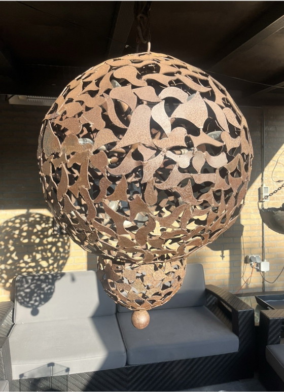 Image 1 of Handgemaakte ijzeren hanglamp 