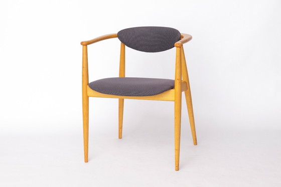 Image 1 of Pair of Mid-Century Armchairs, 1960s–70s German Vintage, Beech Wood & Original Upholstery