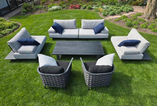Complete Modular Manutti Air Lounge Set Sofas, Chairs, Table + Armrests