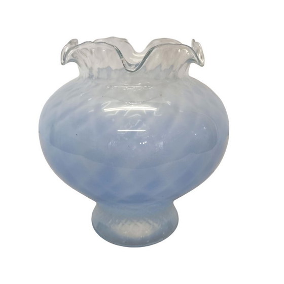 Image 1 of Art Deco blauwe tulpvormige lampenkap