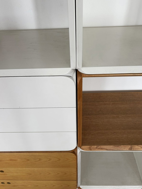 Two-tone modular Bookcases Samara by Derk Jan De Vries for Maisa, Italy, 70s, 8-piece set, White (photo 16 of 23)