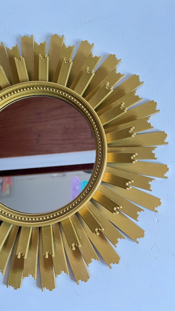 Image 1 of Vintage stijl gouden zonnespiegel