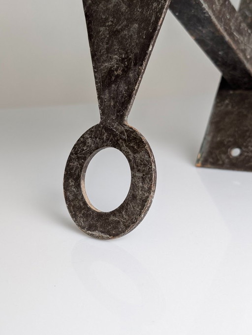 Par de Apliques de Pared Brutalistas de Metal Geométricos, 1970s