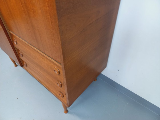 Image 1 of Vintage Scandinavian style teak secretary cabinet from the 60s
