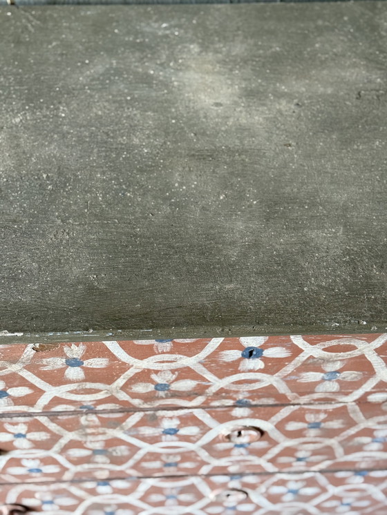 Image 1 of Cassettiera antica a fiori patina antica