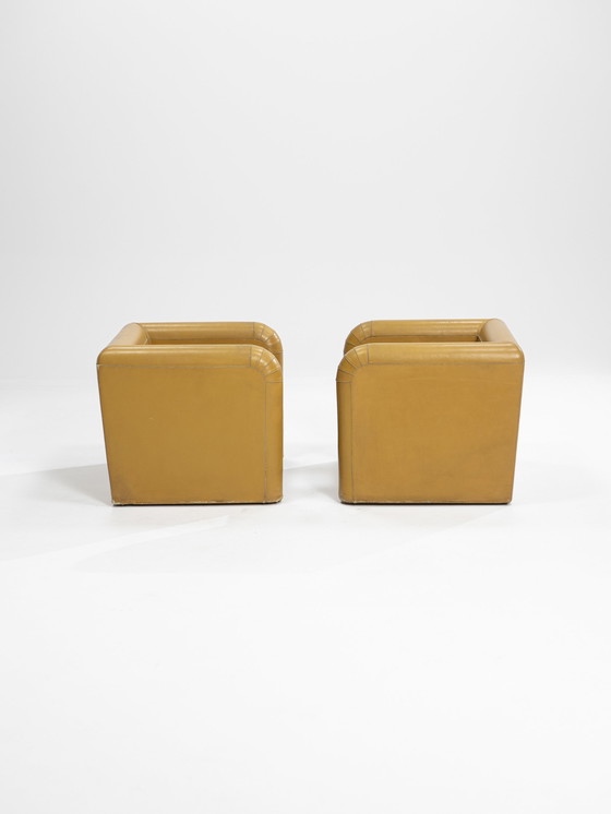 Image 1 of 2x Rare Armchairs by Trussardi, Italy, 1970s
