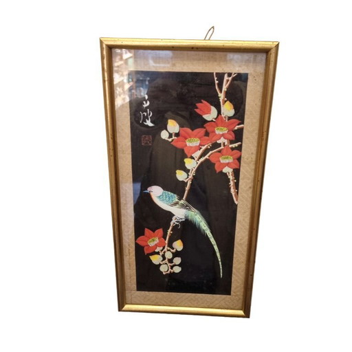Vintage Chinese painting on silk