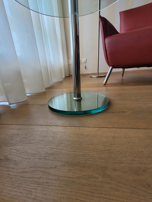 Tavolino in vetro, diametro 55 cm