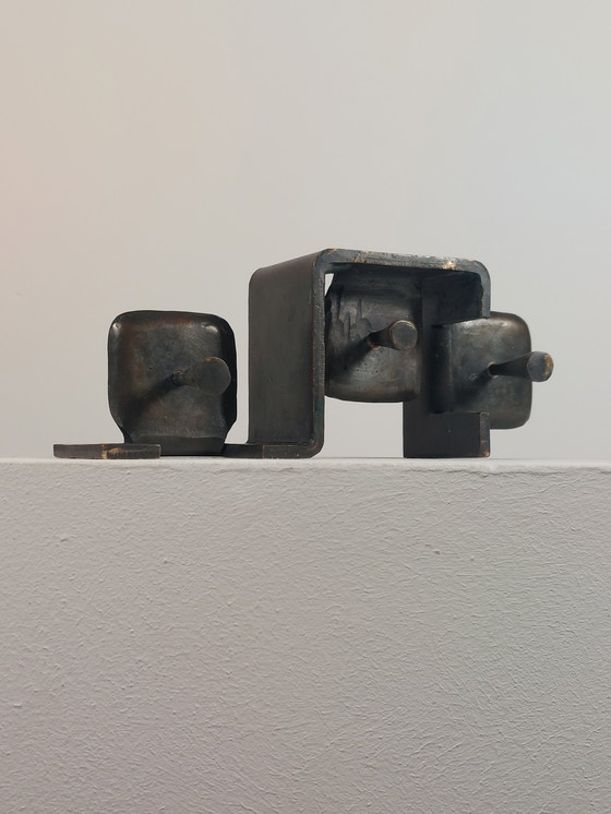 Image 1 of Brutalist vintage candlestick, bronze patina, Wolfgang Bergmeister Ebersberg