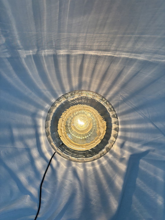 Image 1 of Vintage Mid-Century Modern ceiling lamp starburst effect