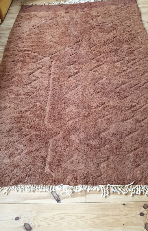 Tree of Colors Rich Brown Woolen Rug